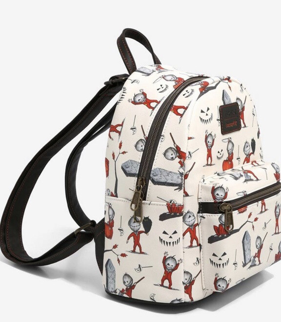 Loungefly Trick ‘R Treat Sam Allover Print Mini Backpack NWT