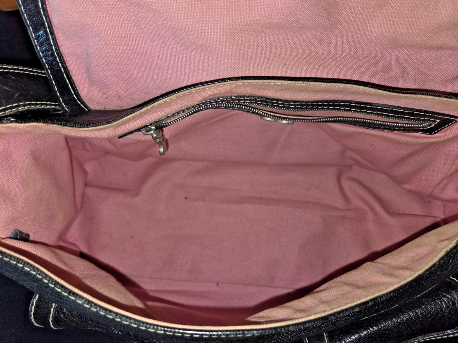 Authentic Luella Bartley Black Leather Satchel – Y2K Gisele Style – Silver HW