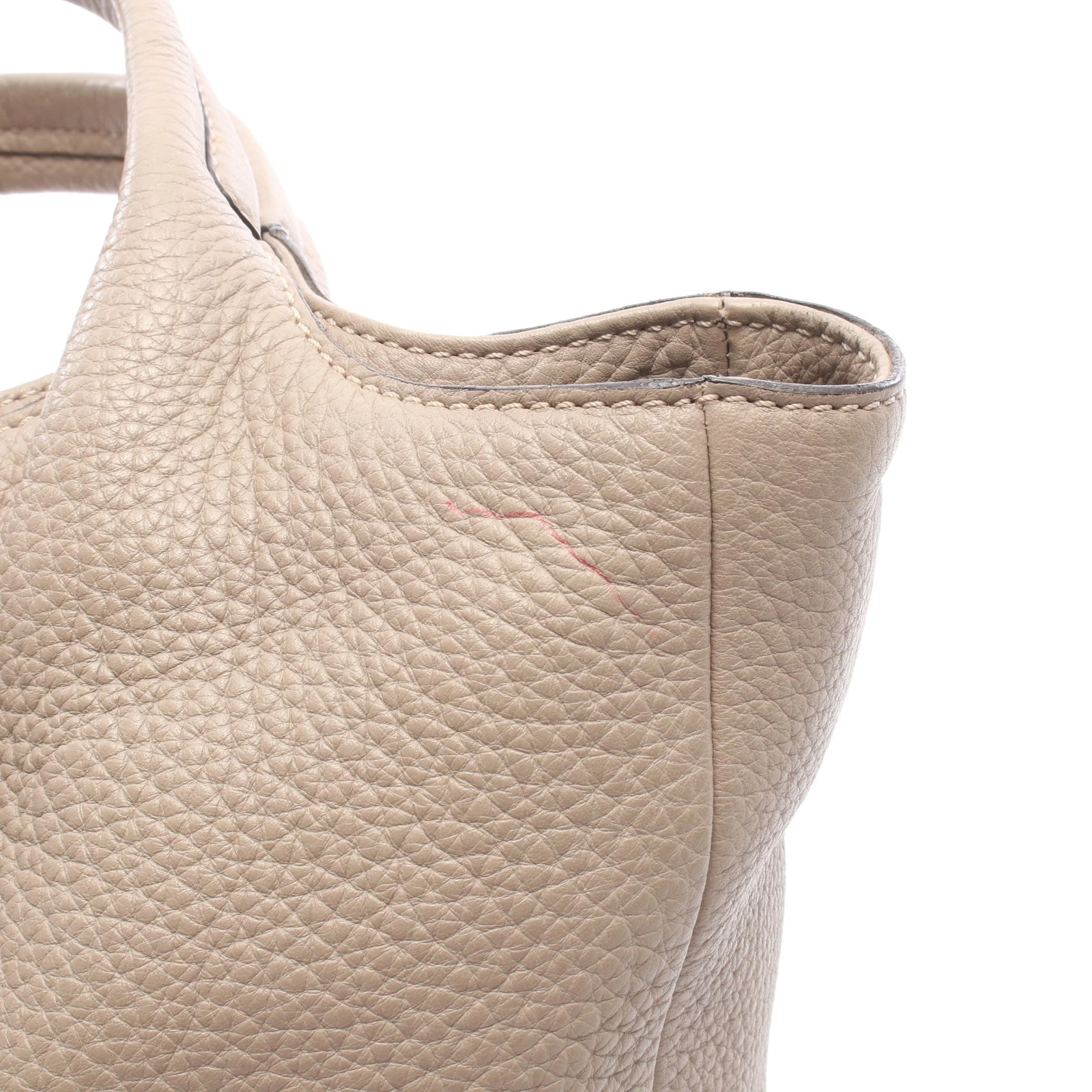 TOD’S ALH SHOPPING PICCOLA 2WAY Tote Bag Beige Leather #RCB13581