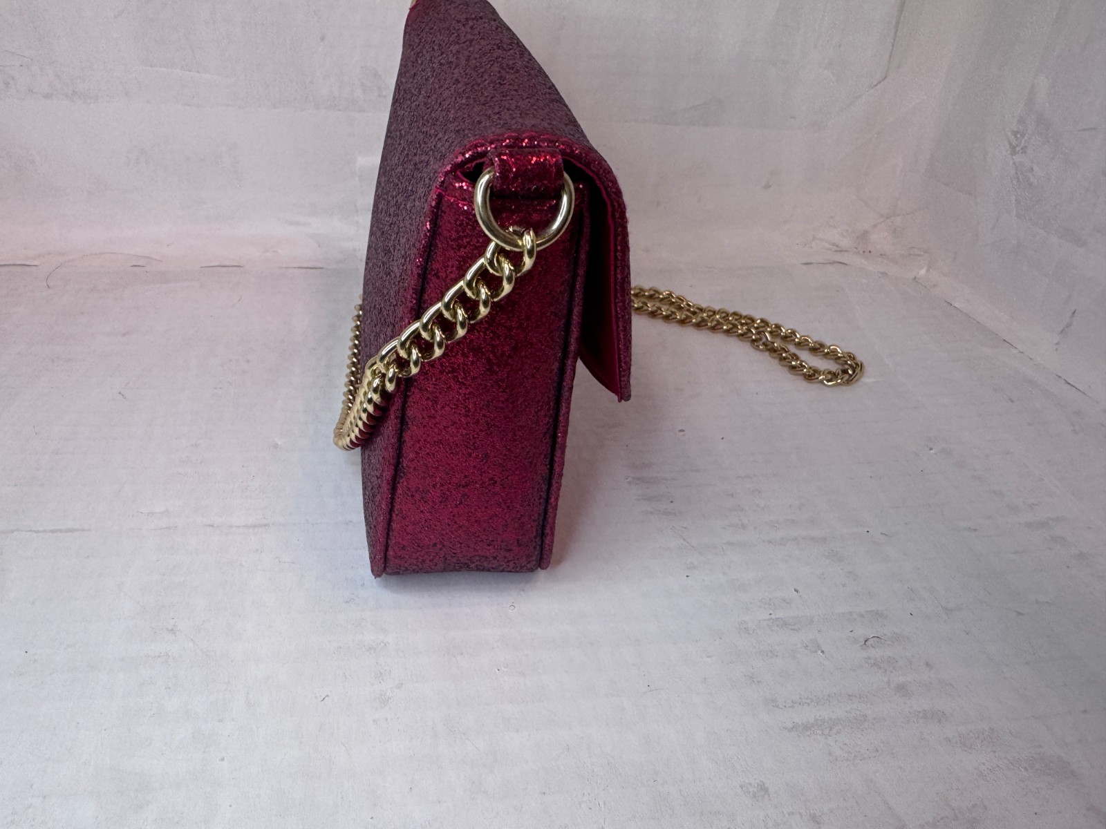 Jimmy Choo Parfums Luxury Glitter Clutch Crossbody Evening Bag Purse