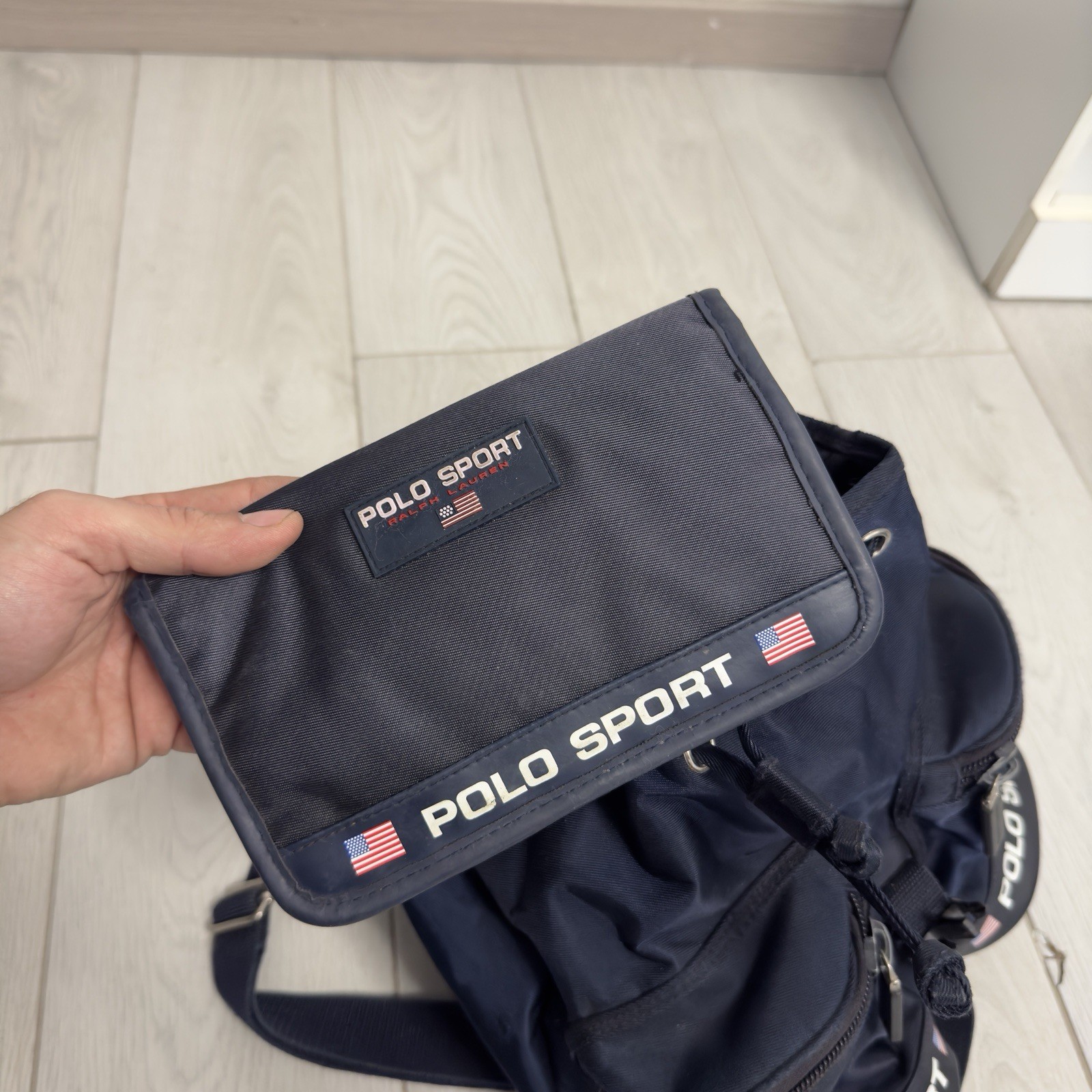 Polo Sport Ralph Lauren Vintage Backpack + Wallet Unisex Blue