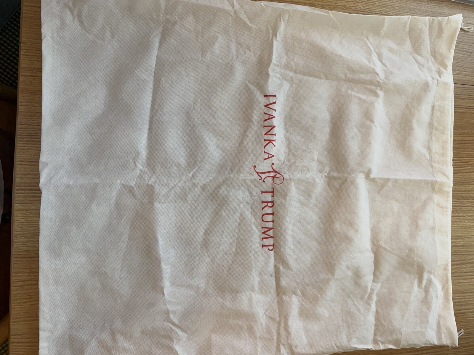 IVANKA TRUMP STORAGE BAG FOR BOOTS OR PURSES. 27” x 22”Wide with pull drawstring