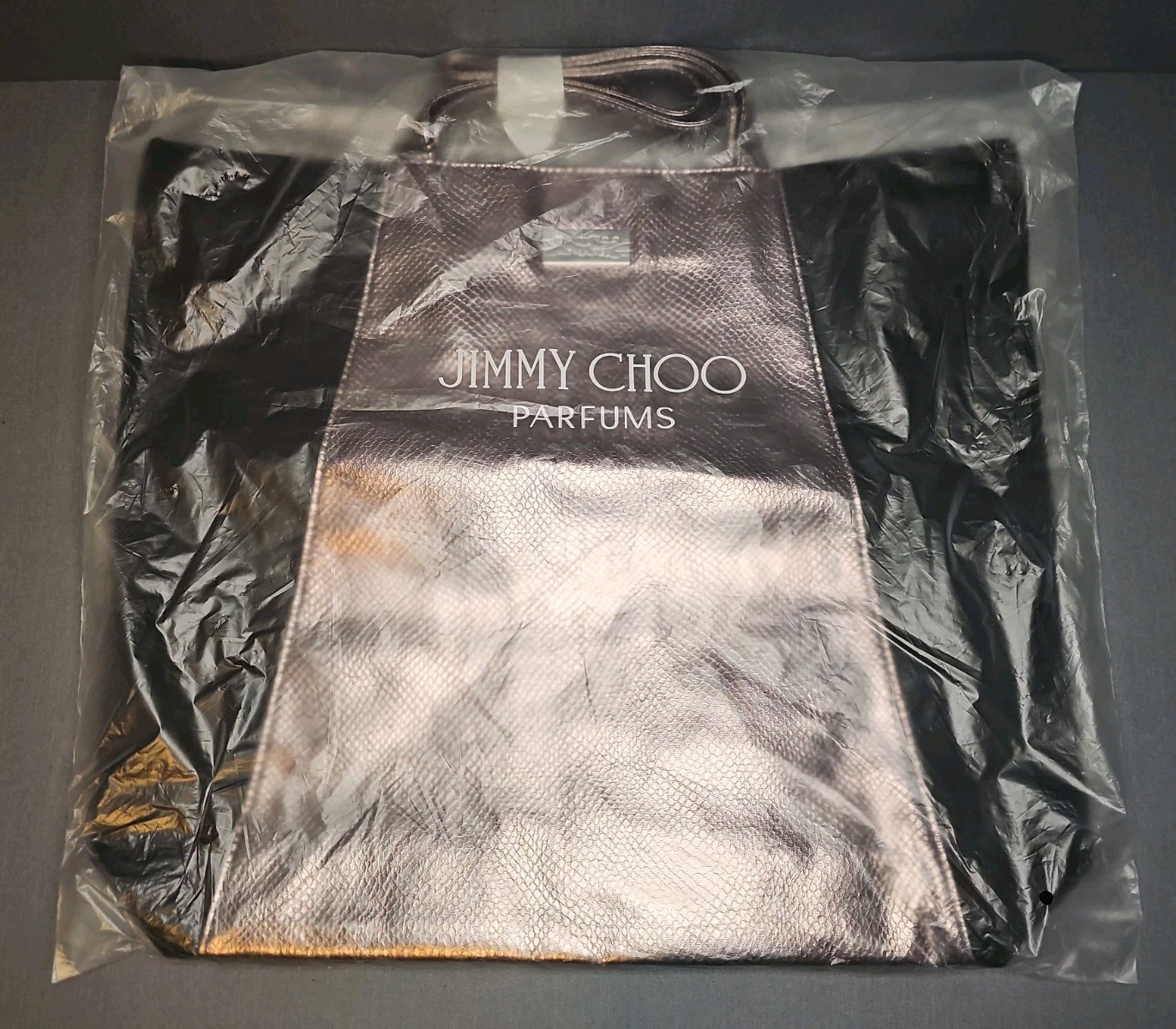 NWT Jimmy Choo Parfums Black And Silver Tote Bag Shoulder Strap NEW