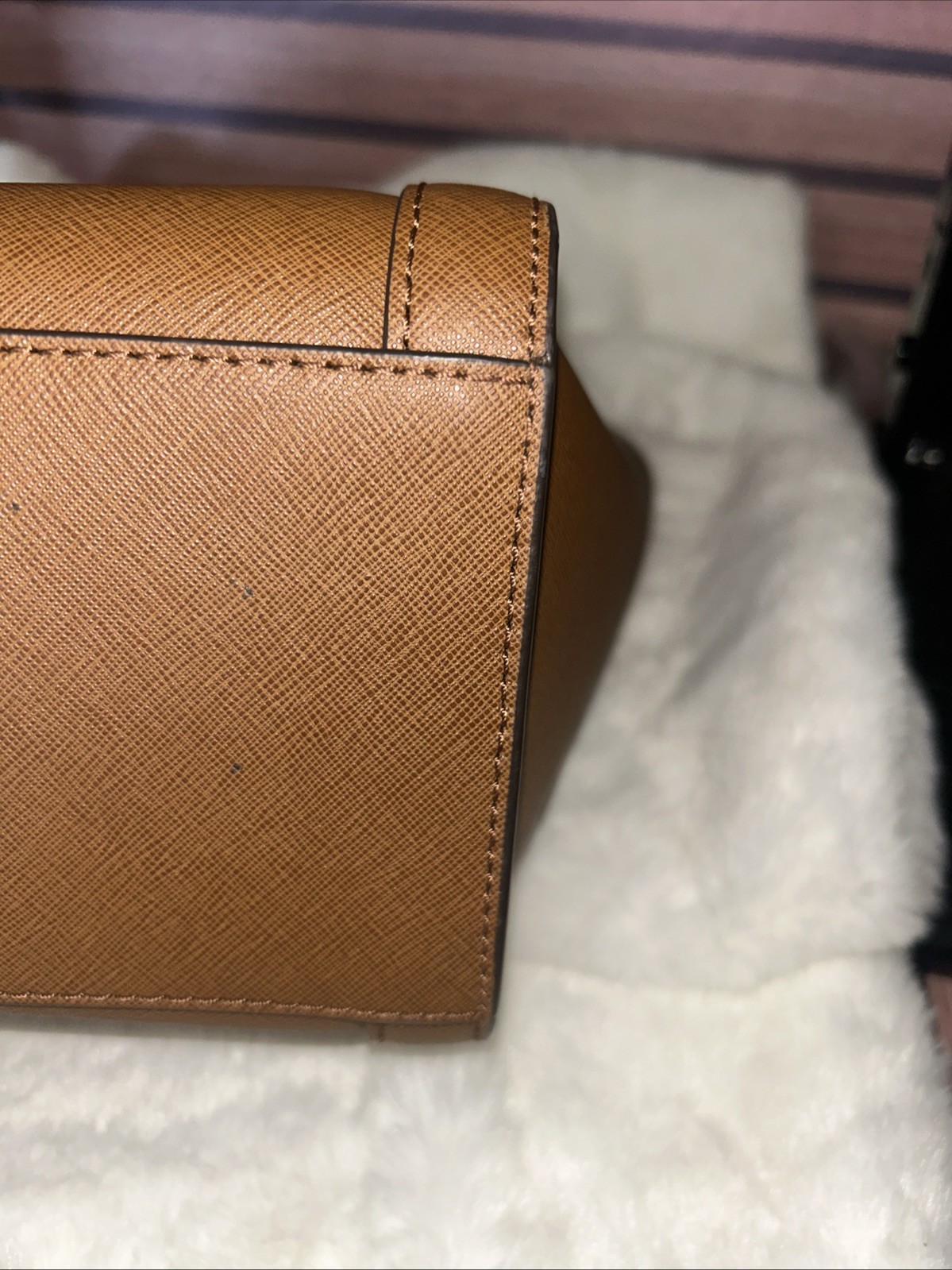 Michael Kors Selma Large Leather Satchel Bag Luggage Brown With Bag And Strap