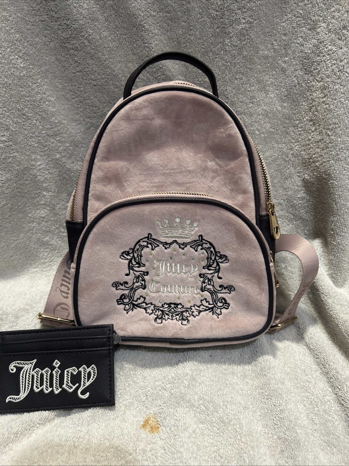 Juicy Couture Dusty Pink Mini Backpack 2Pc Wallet Set Dusty Pink/Brown