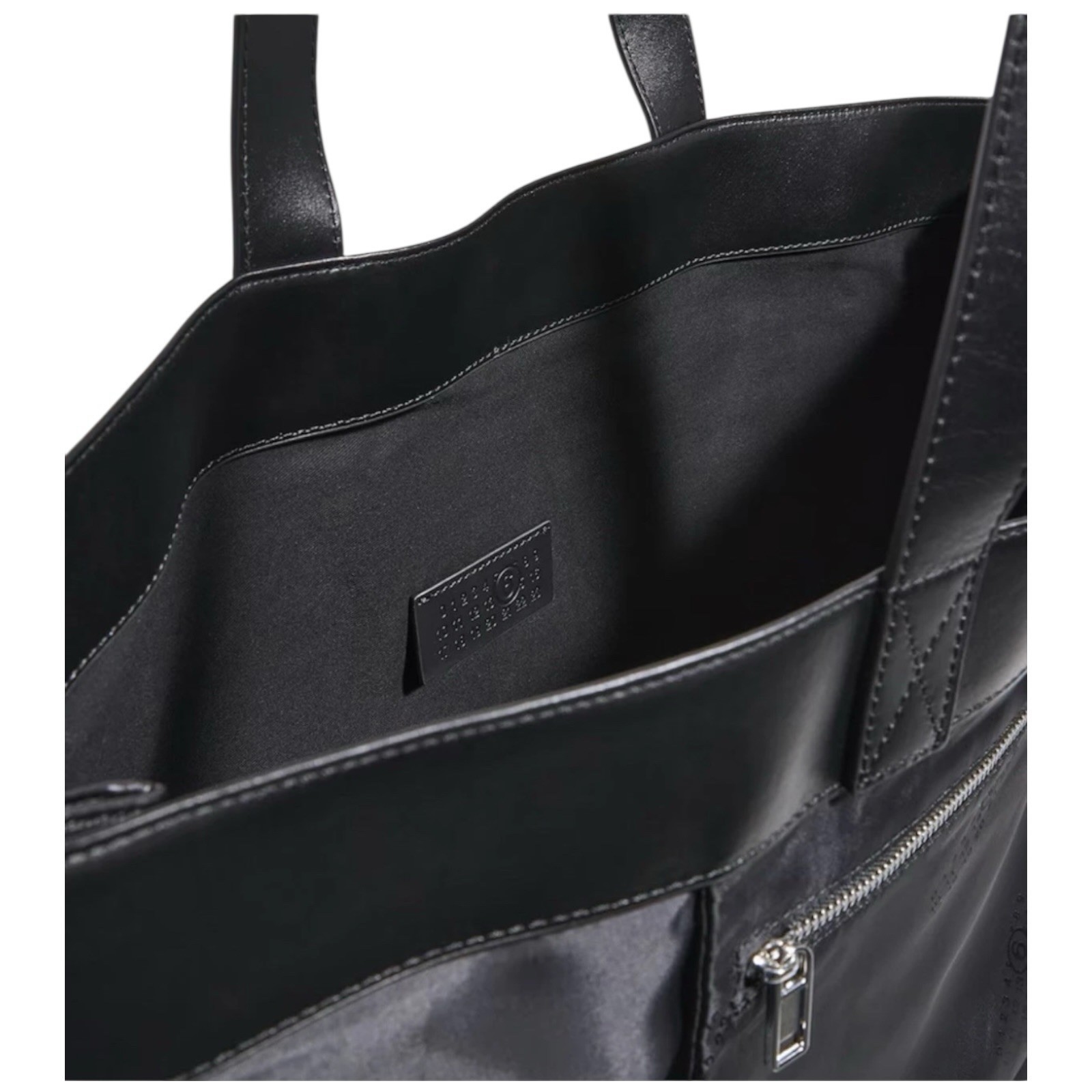 MM6 MAISON MARGIELA Calfskin-Trim Reverse Tote Bag Black RRP £1005 New Genuine