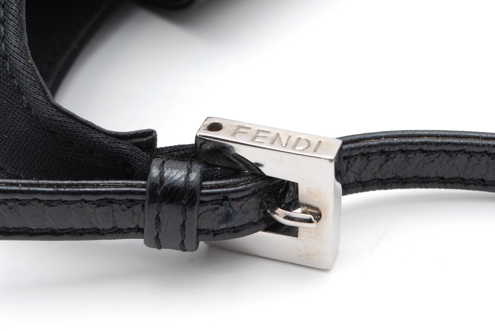 Rare* FENDI Mamma Spandex Nylon Leather Handbag Black