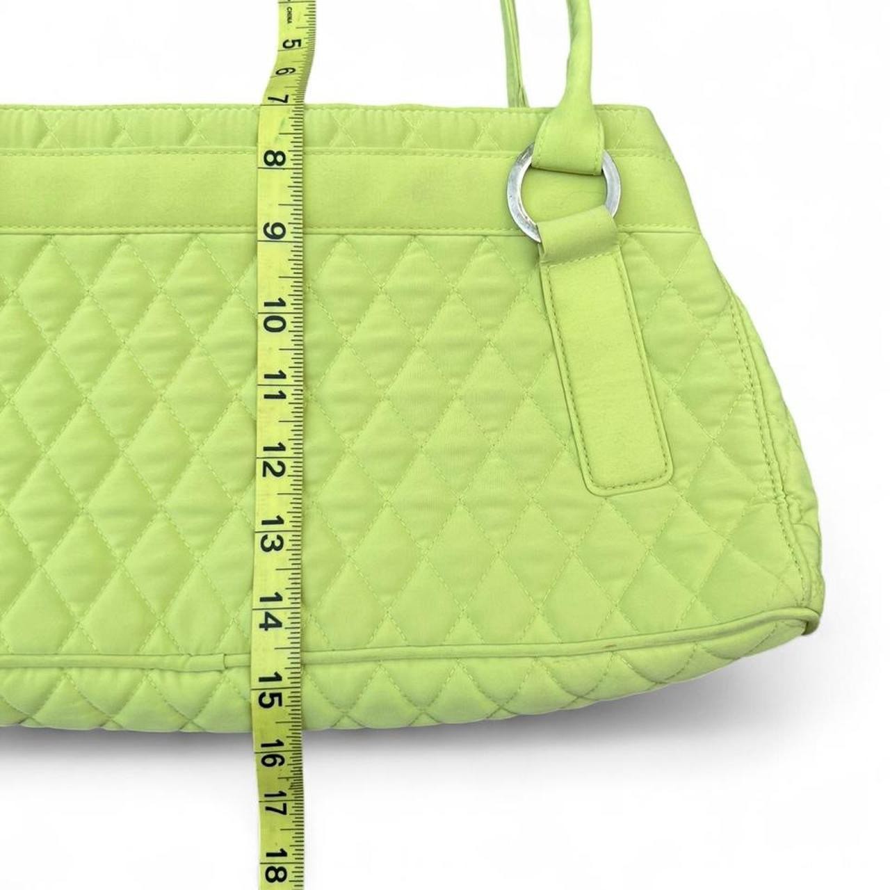 Vera Bradley TRAPEZE Key Lime Satchel Shoulder Bag Purse ExcCond