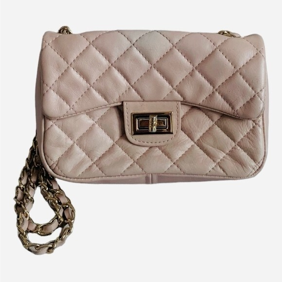 Chiaroscuro Charlotte Pale Pink Leather Shoulder Bag Crossbody Tote Women’s G+
