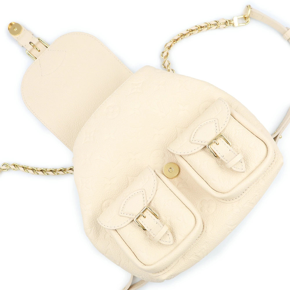 Louis Vuitton Backup Claim White Chain M47106 Shoulder Bag Monogram #BCB1963