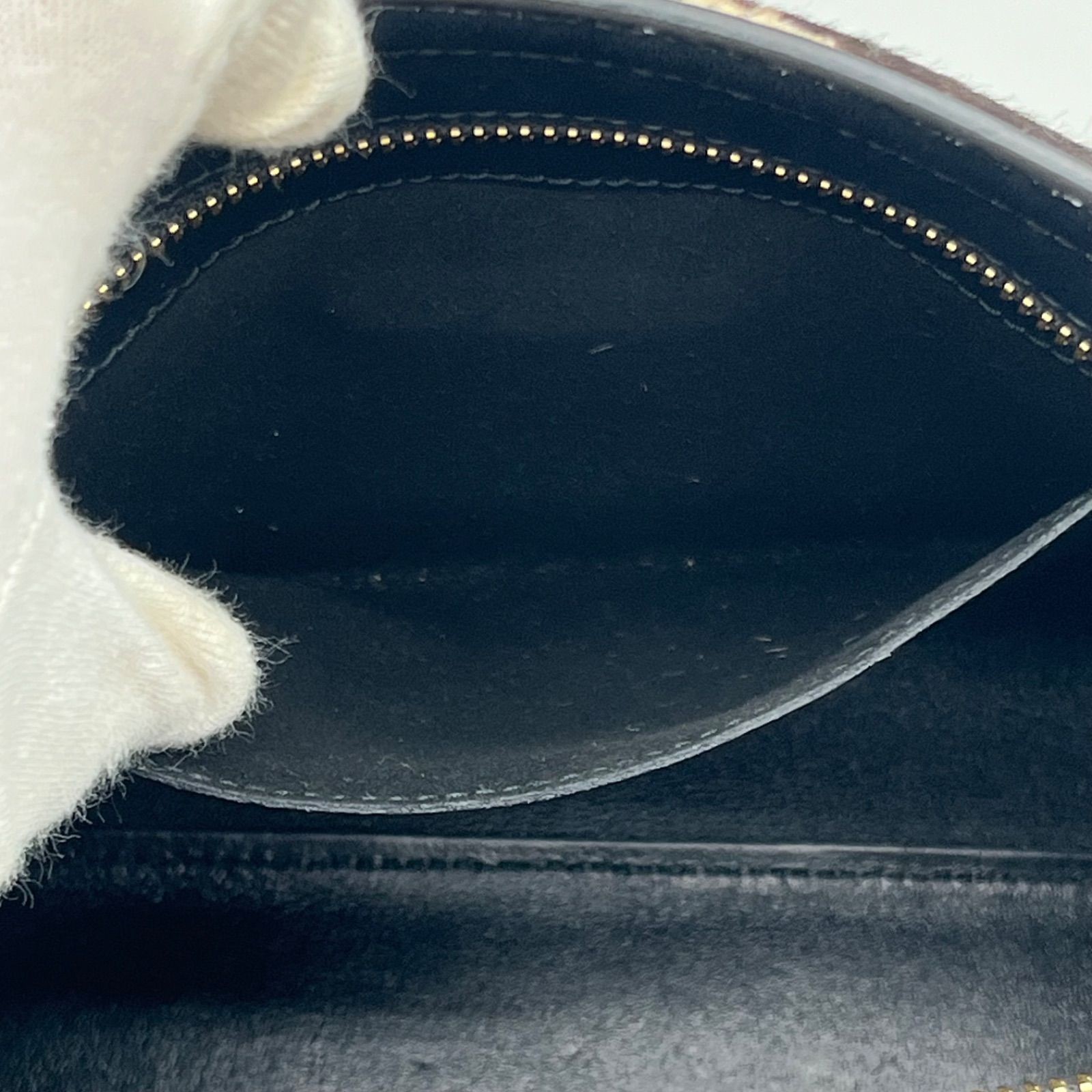 Auth Salvatore Ferragamo Sofia Gancini Pony Hair 2Way Handbag ShoulderBag 2Y9472