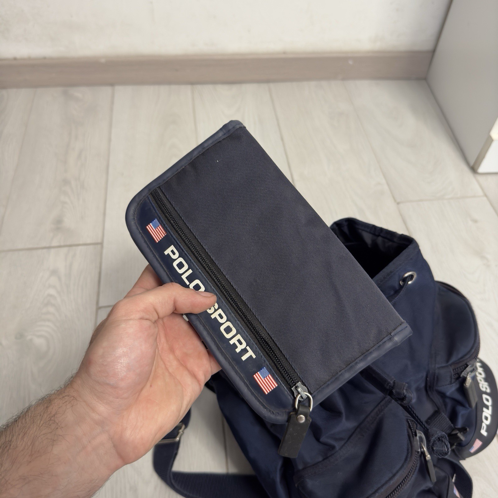 Polo Sport Ralph Lauren Vintage Backpack + Wallet Unisex Blue