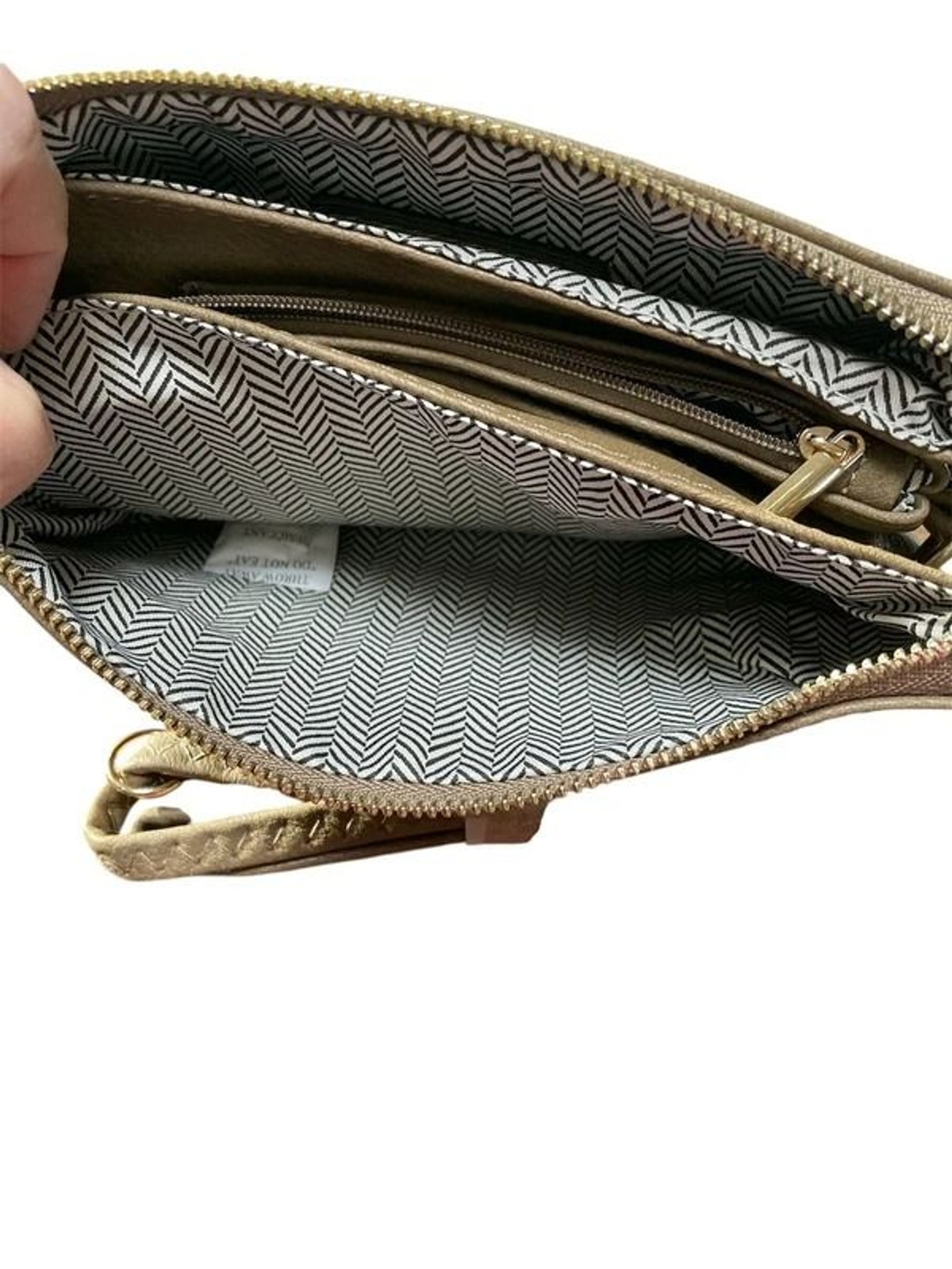Jen & Co. NWT brown wristlet/Crossbody purse.