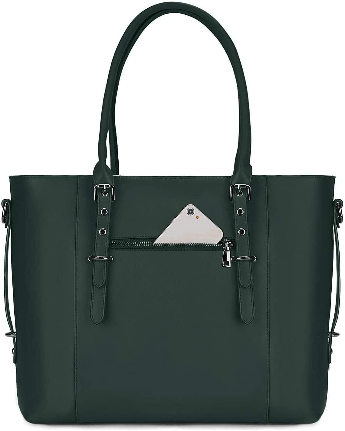 MOSISO PU Leather Laptop Tote Bag for Women 13 13.3 15 16 inch Messenger Handbag