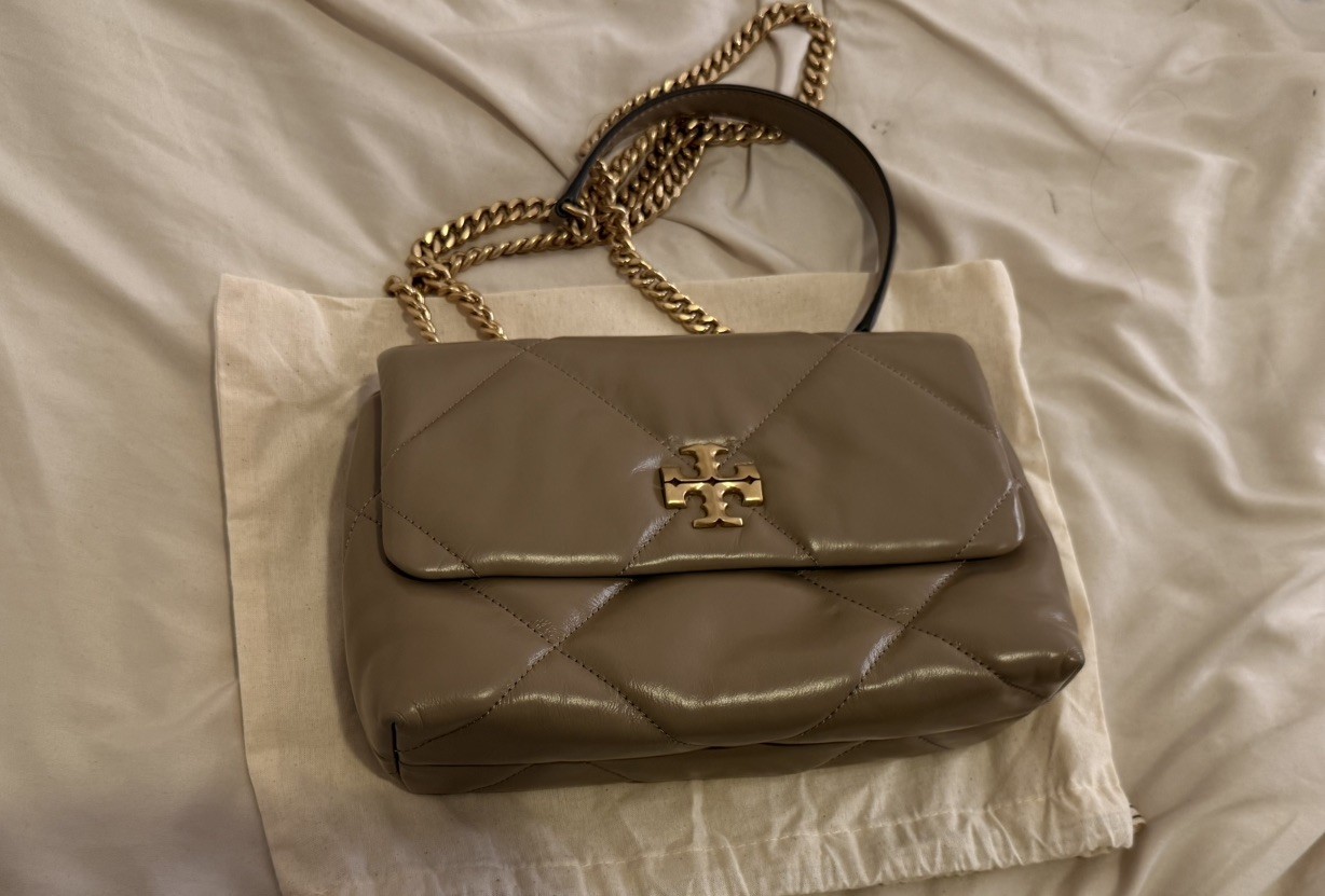 Tory Burch Kira Diamond Quilt Convertible Shoulder Bag, Gold hardware