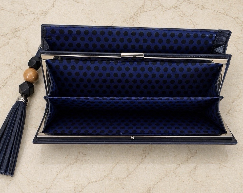 NEW Rebecca Minkoff Woven Leather Clutch Wallet Blue Yellow Purple Tassel 10.5”