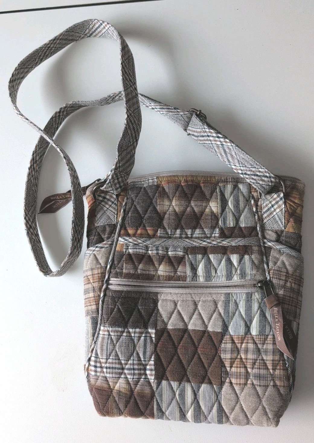 Bella Taylor Claire Crossbody Shoulder Bag / Tote Patchwork Quilted Farmhouse