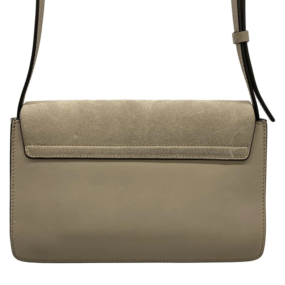 Chloe Faye Small Shoulder Bag 3S1127-H2O Gray Beige Leather Suede Shoulder Bag