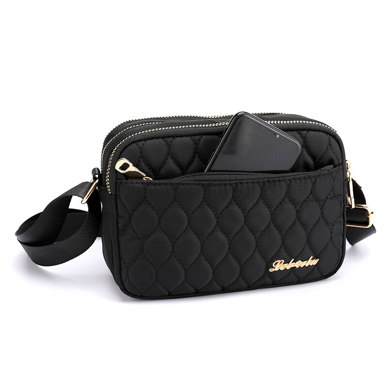 Women’s Large Capacity Zipper Bag Single Shoulder Crossbody Sports Storage Bag
