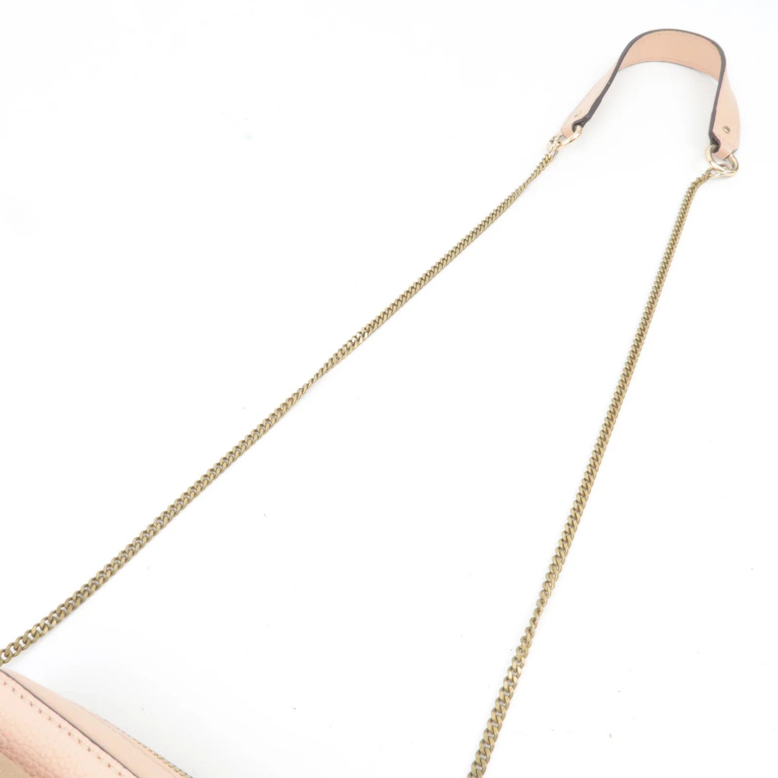 Chloe SEE BY CHLOE Chain Shoulder Bag Suede Leather Pink Authentic