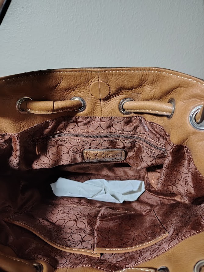Vintage Fossil Patchwork Hobo bag with matching Patchwork Wallet