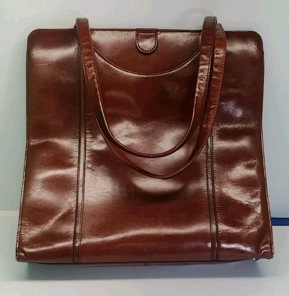 HOBO 13″X13″X3″ INCH BROWN WOMENS LEATHER SHOULDER PURSE