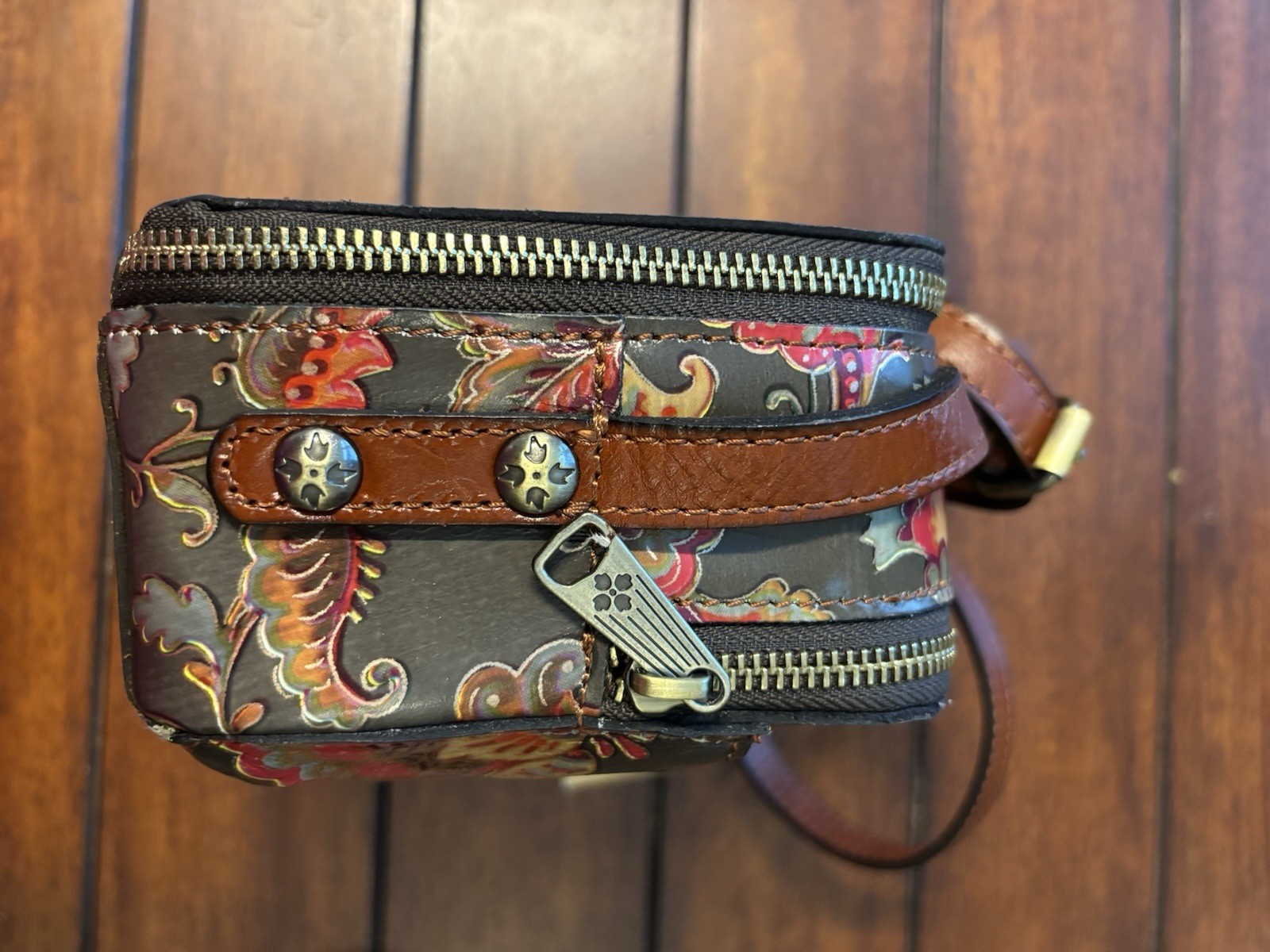 Patricia Nash Alessa Crossbody Italian Floral Paisley NWT Leather Bag Purse