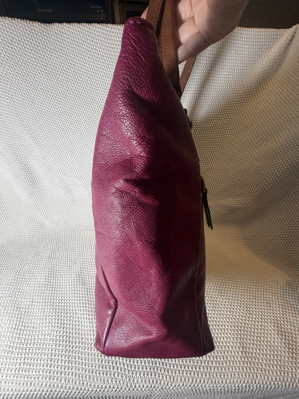 Fossil Fiona Tote Raspberry Wine Color NWT