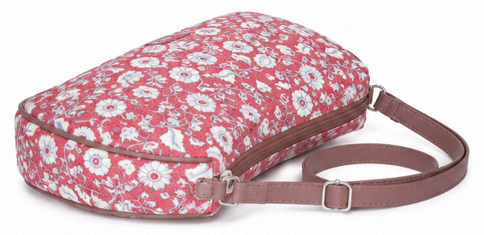 Handmade Floral Crossbody Bag, Cotton Printed Shoulder Purse, Boho Sling Bag