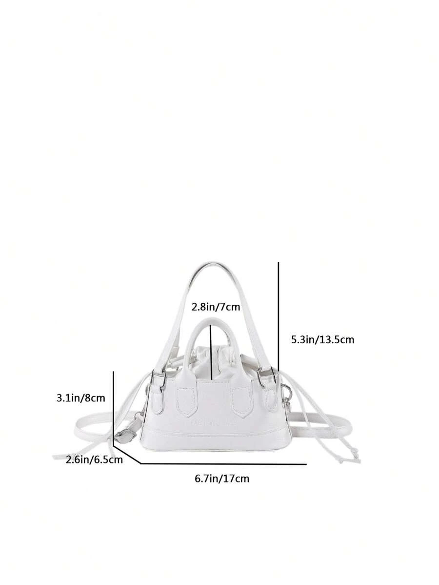 Mini Croc Embossed Bucket Bag Women Drawstring Novelty Crossbody Shoulder