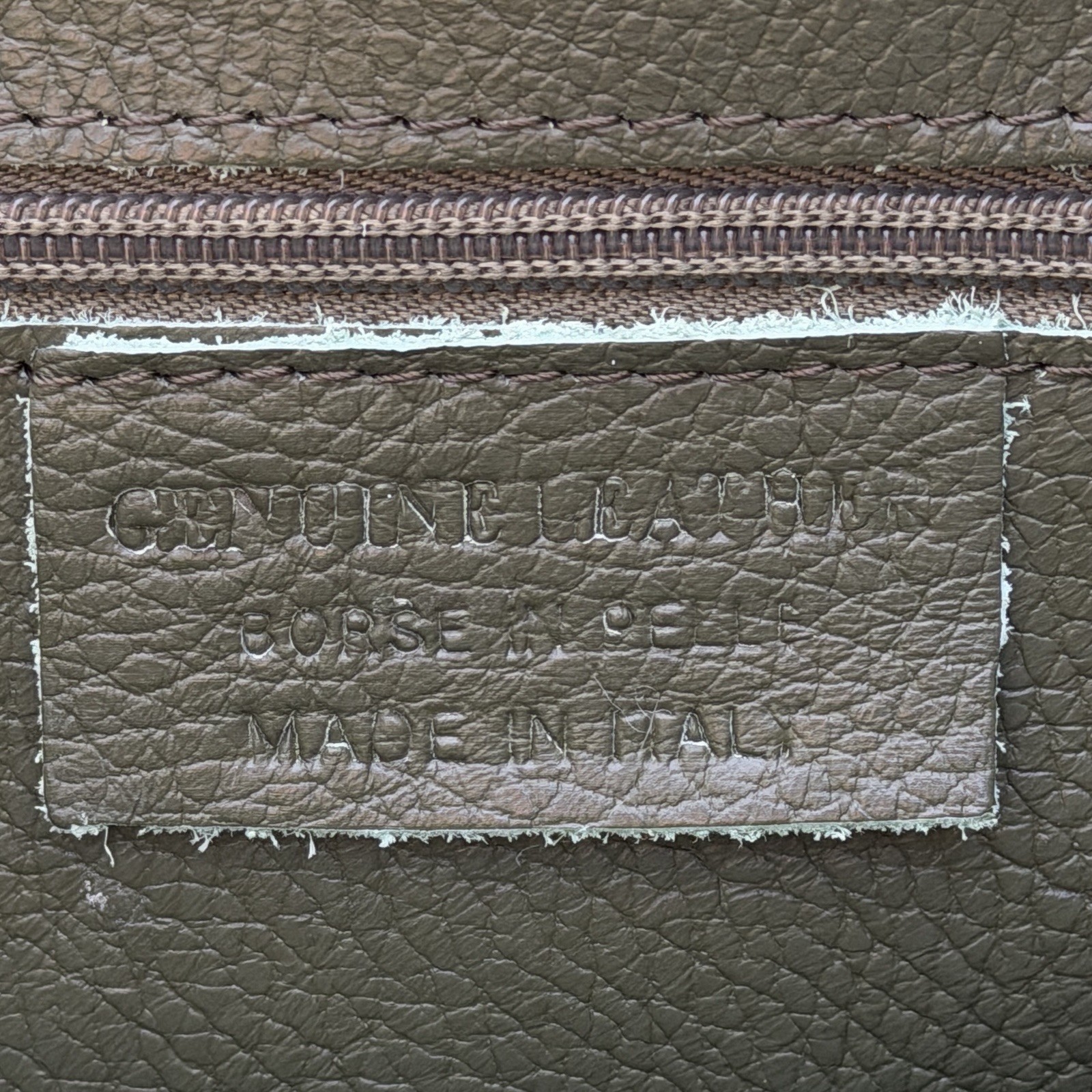 Borse In Pelle Italian Soft Green Pebbled Leather Shoulder Bag Purse 13×15 Italy