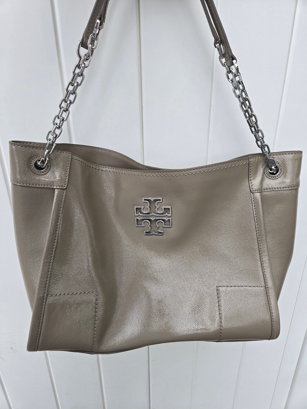 Women’s Tory Burch Tote Bag One Size Beige Silver