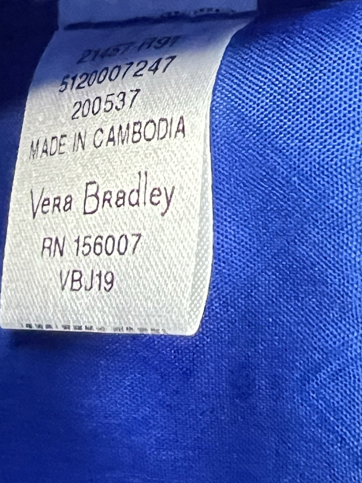 NWOT VERA BRADLEY Blue Star Medallion Fanny Style Pack Zipper Pockets Polyester
