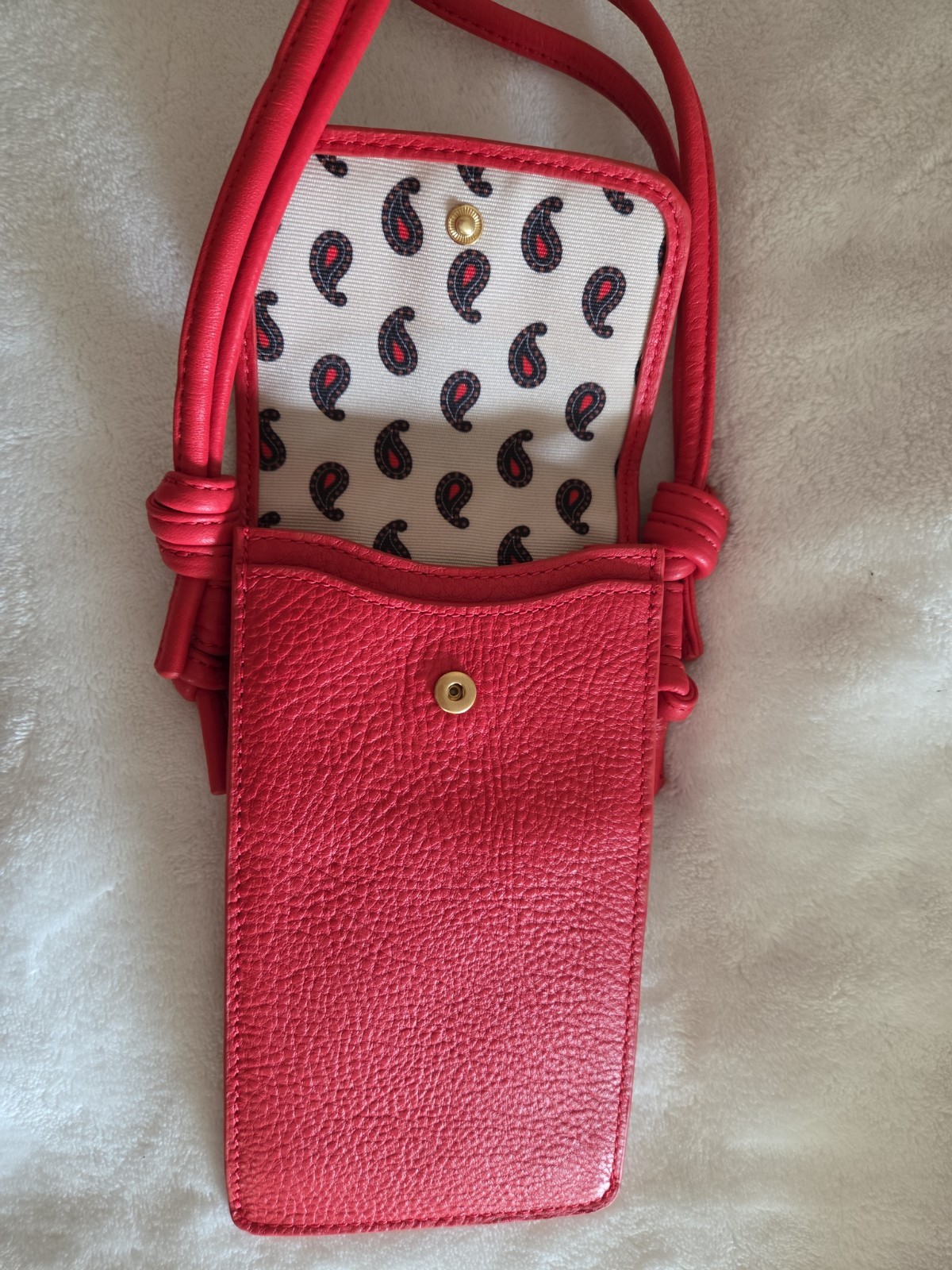 Vera Bradley CUTE Red Leather Bag Small