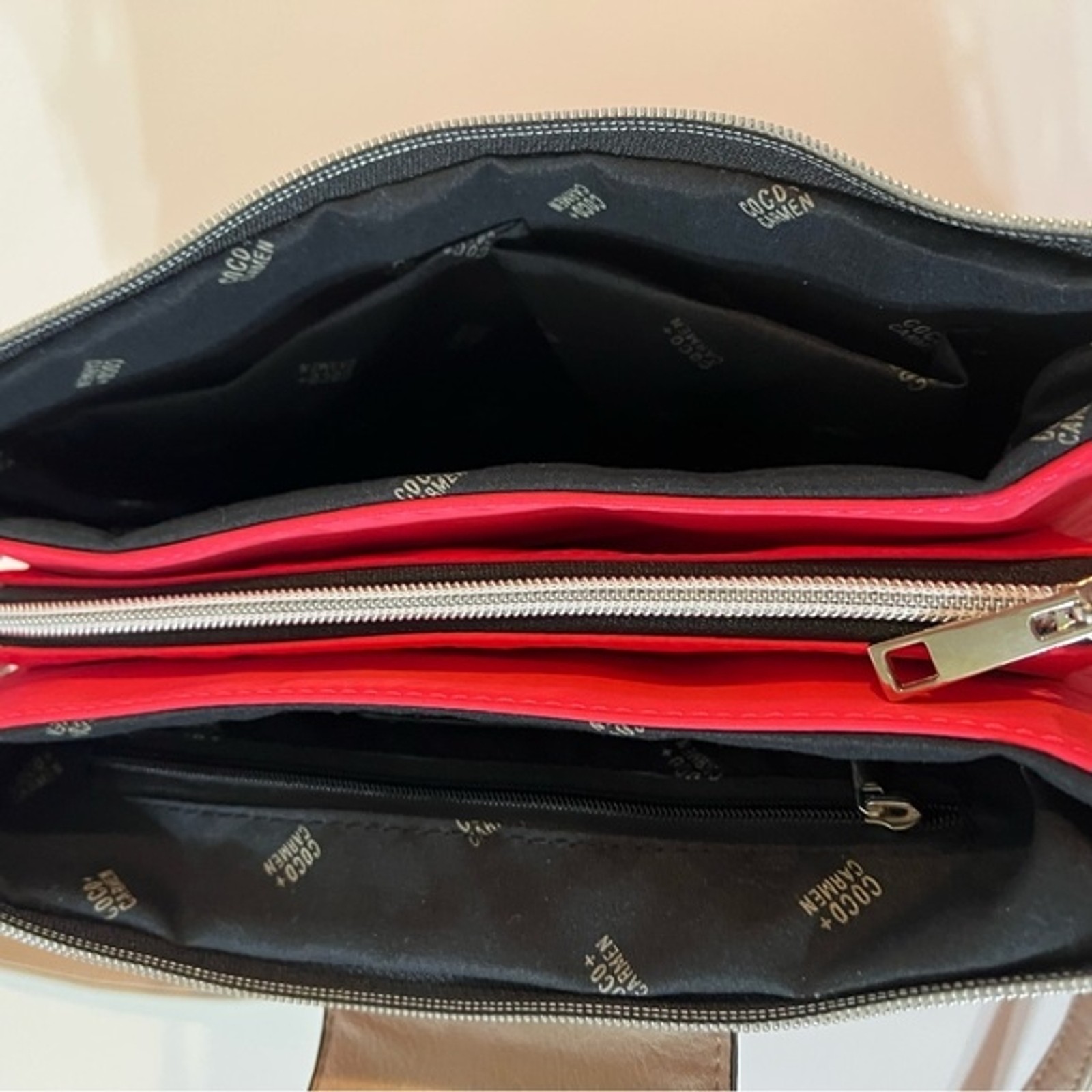 Coco+Carmen Dark Pink Crossbody Bag Purse Removable Adjustable Strap Travel