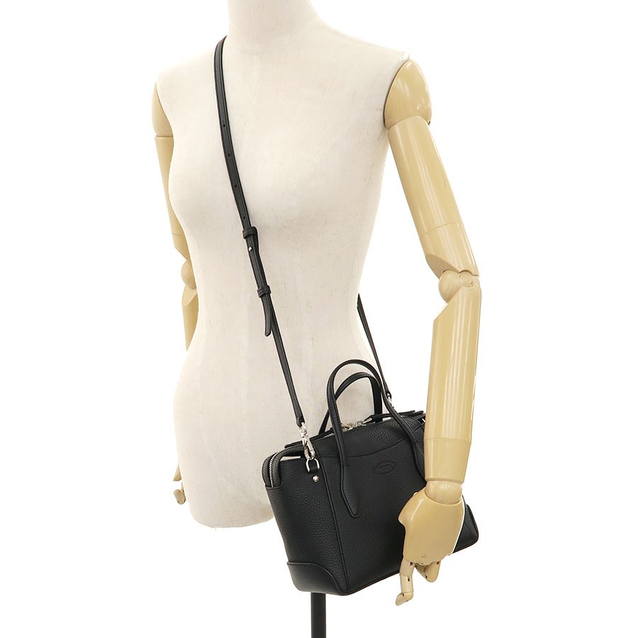 Tod’s Leather Handbag Black Shoulder Bag #SAB15513