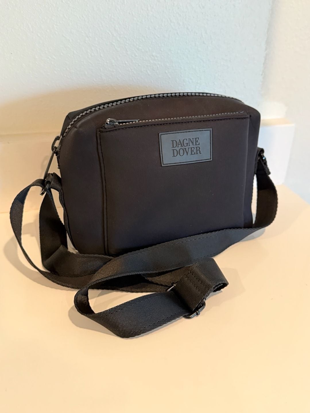 Dagne Dover Micah Neoprene Crossbody Bag in Onyx