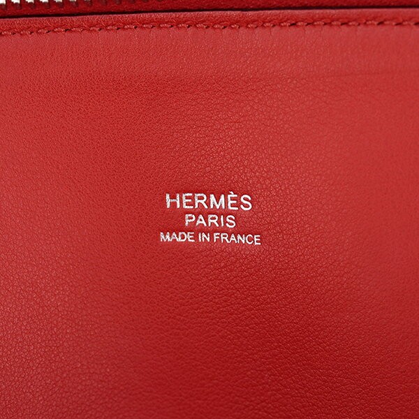 Hermes Bolide 31 Handbag Shoulder Bag 12.2in Clemence Leather Rouge Coeur Red 99
