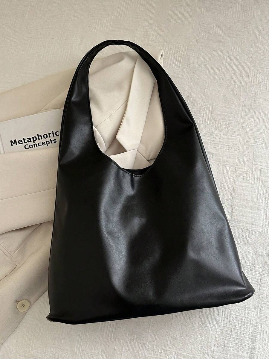 Minimalist Commuter Tote Bag Women Large Capacity Hobo Shoulder Underarm Purse