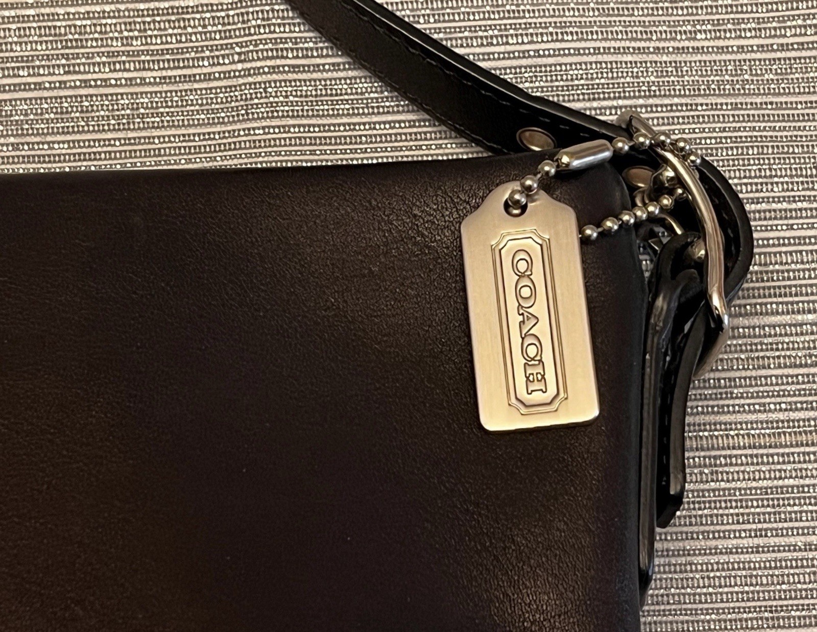 COACH Legacy Petite Black Leather Small Baguette Shoulder Bag – NWOB