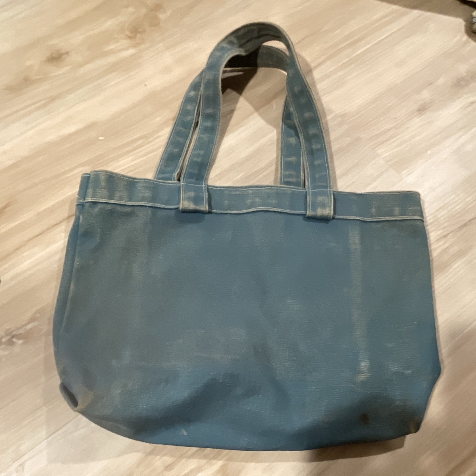 vintage Olde Yard Inn Logo Blue Tote Bag Zip Closure Inner Pockets