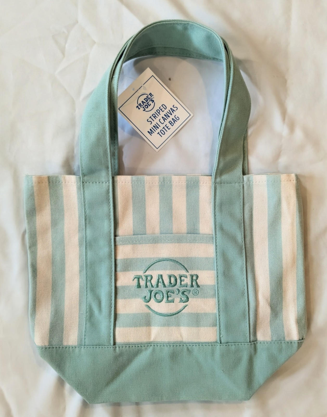 Trader Joe’s Limited Edition Pastel Stripe Mini Tote Bags-Set of 4 (Spring 2026)