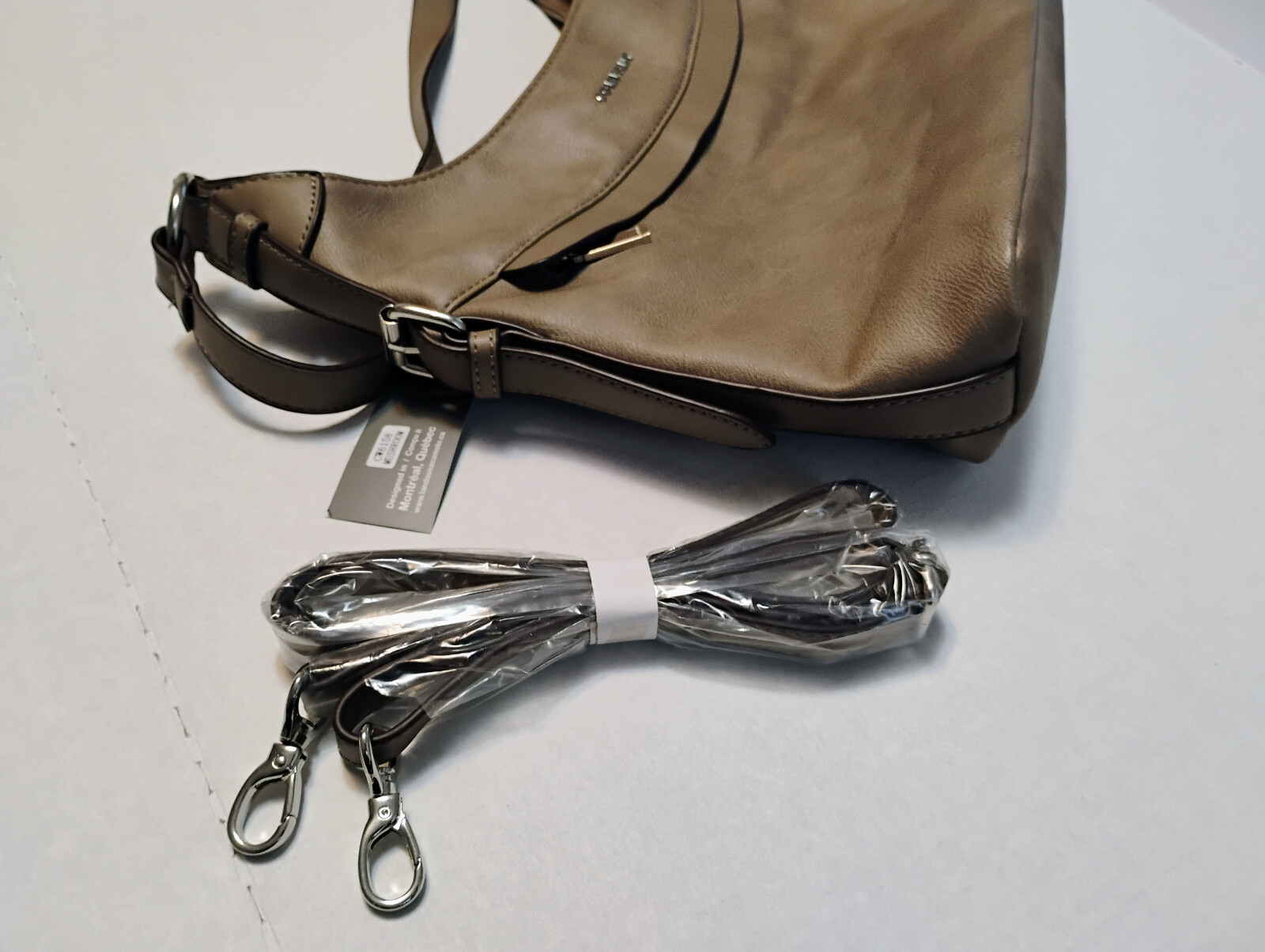 NEW Company Handbag Purse Montreal Quebec CW6158 Color Mushroom NWT Medium Size