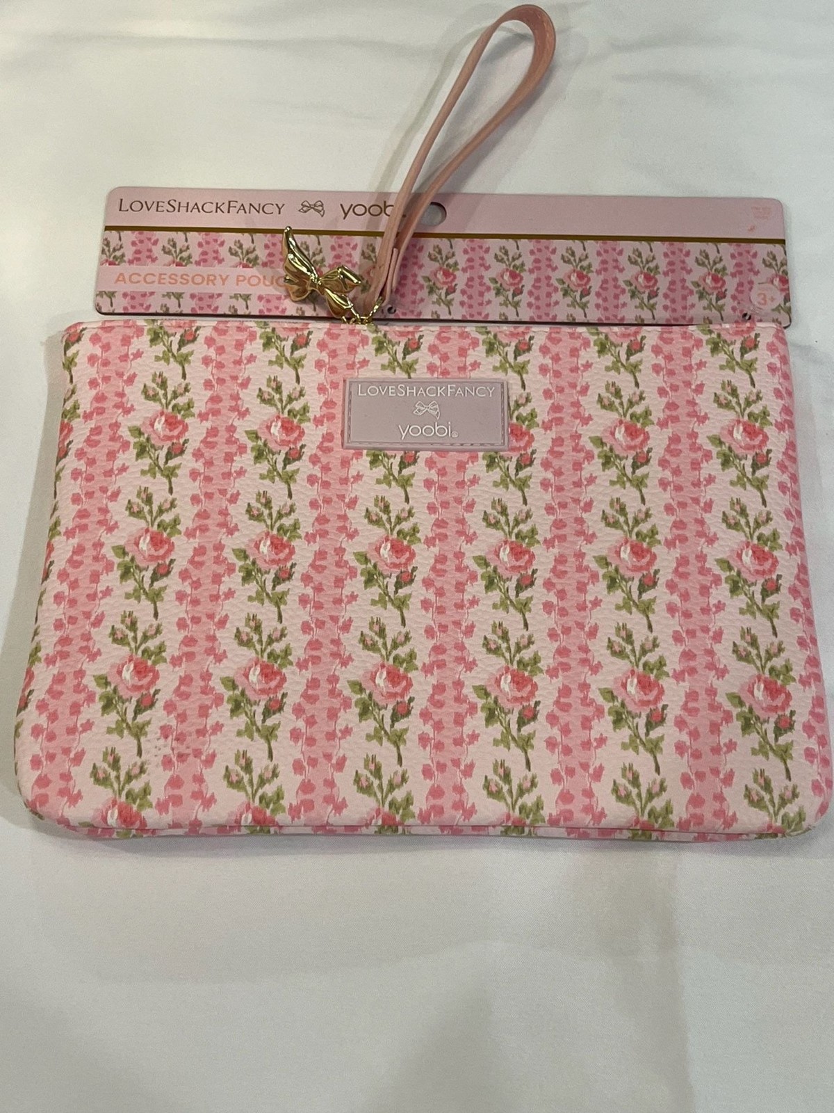 LoveShackFancy x Yoobi Floral Pattern Accessory Pouch Wristlet