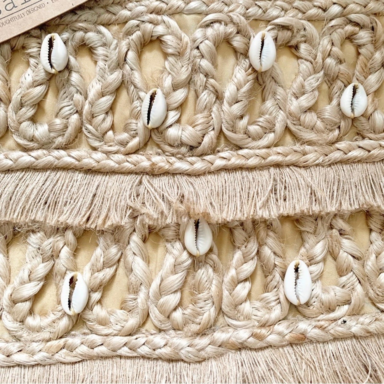 Salt + Umber Isla Jute Seashell Tote NWT
