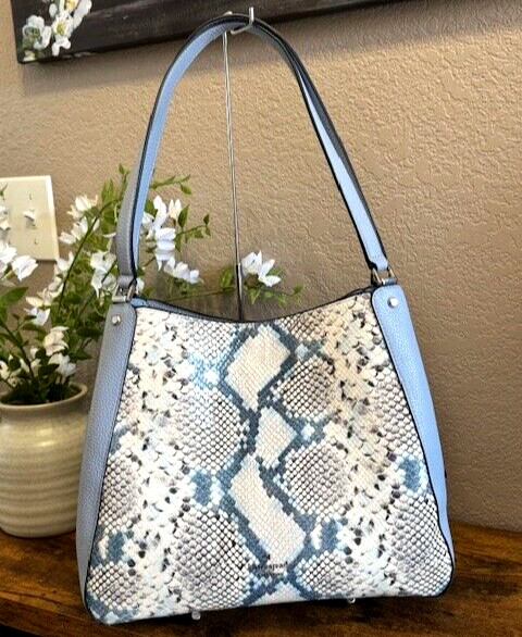 Kate Spade Leila Snake Embossed Medium Triple Compartment Shoulder Purse