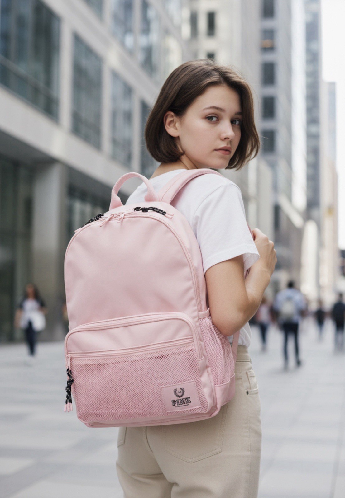 PINK Victoria’s Secret Campus Canvas School Backpack Pink