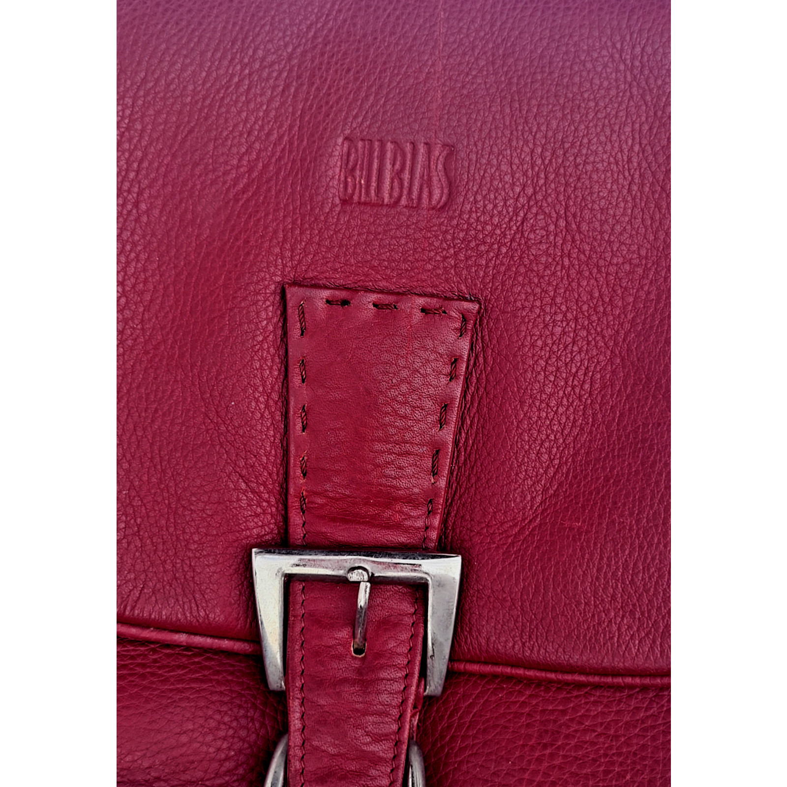 Vintage Bill Blass Ox Blood Red Leather Inner Outer Pockets Shoulder Handbag