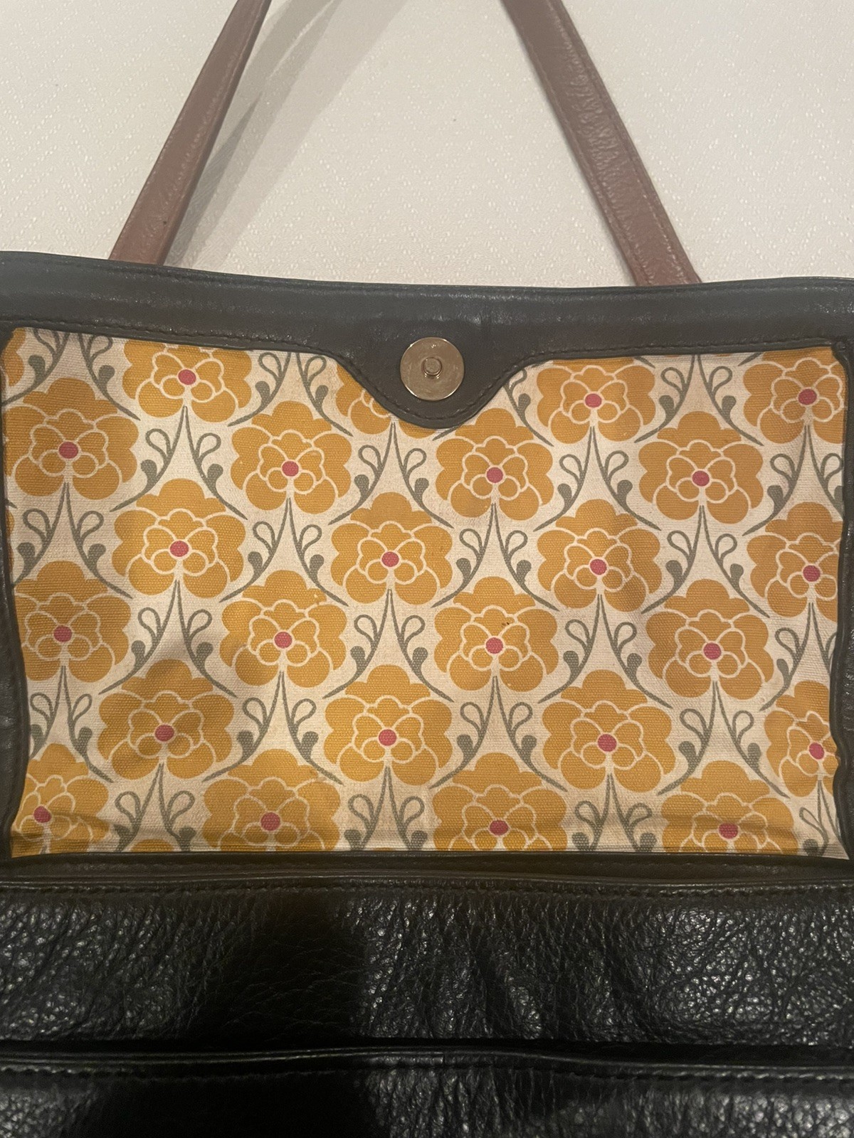 Emma Fox Tritone Leather Shoulder Handbag 12”X 8.5”