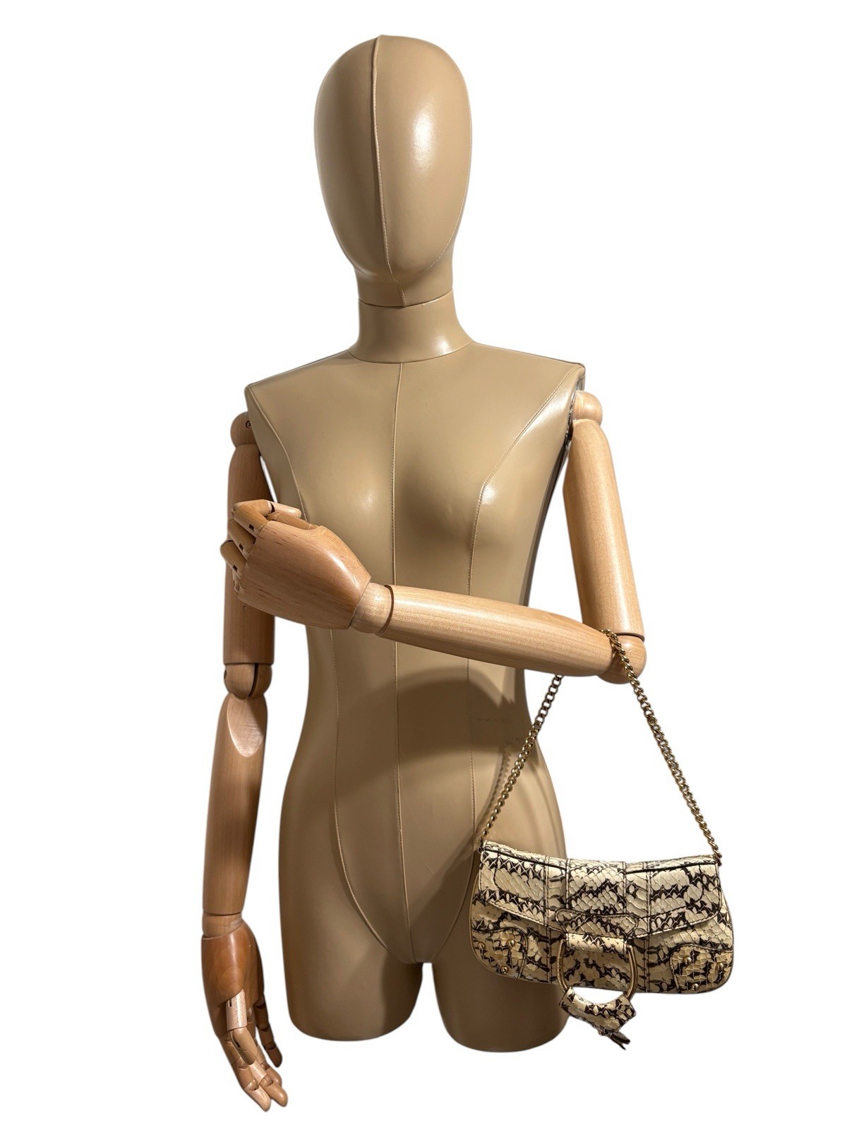 Vtg Dolce & Gabbana Ivory Snakeskin Bag